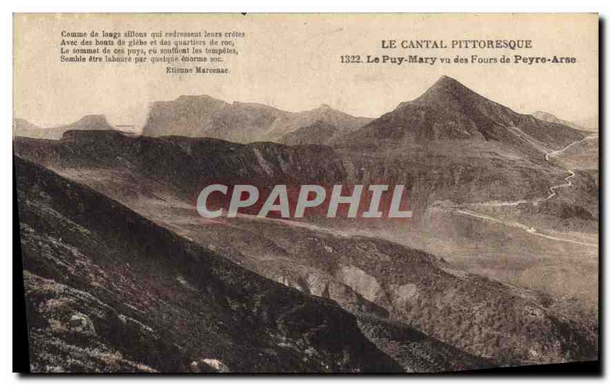 CPA Le Cantal Pittoresque le Puy Mary vu des Fours de Peyere Arse 