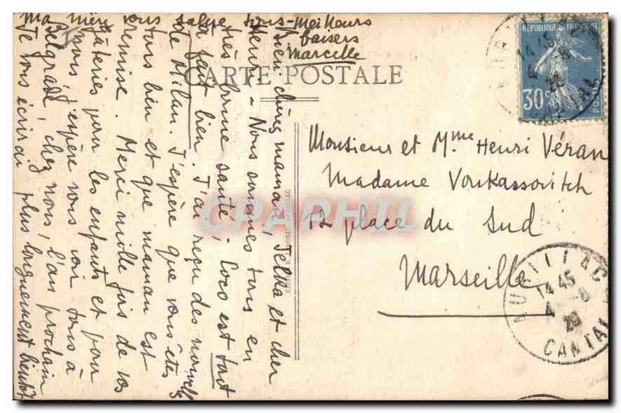 CPA Le Cantal Pittoresque le Puy Mary vu des Fours de Peyere Arse  — Rückseite