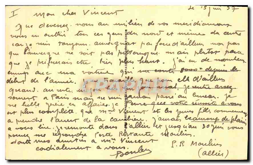 CPA Cantal Pittoresque le Grand Tournant du Puy Mary Moto automobile — Rückseite