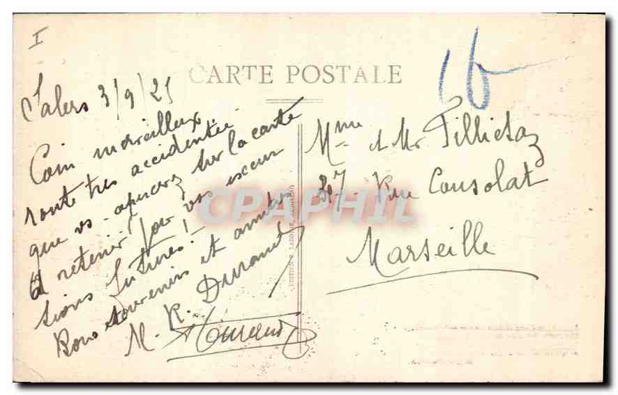 CPA Le Cantal Pittoresque le Puy Mary le Pas de Peyrol et la Route de Murat a Salers  — Rückseite