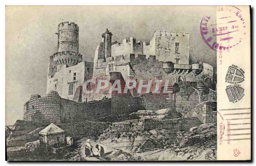 CPA Tournoel Auvergne le Chateau en 1829 