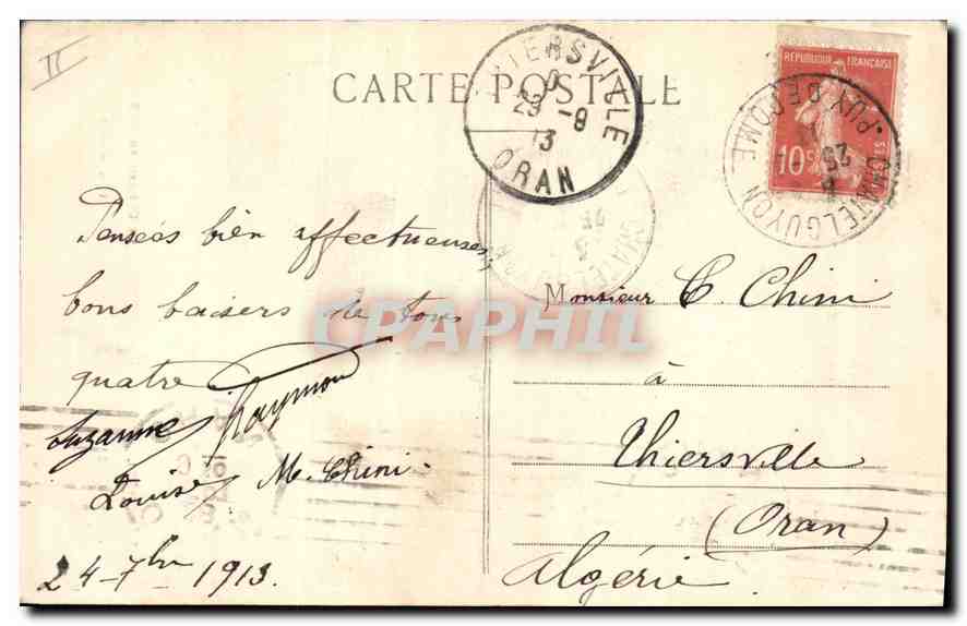 CPA Tournoel Auvergne le Chateau en 1829  — Rückseite