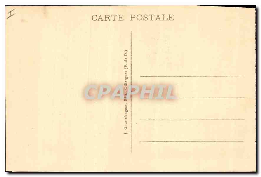 CPA L'Auvergne Poetique Chateau de Tournoel  — Rückseite