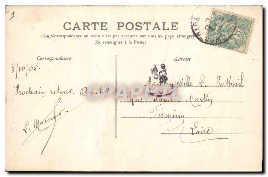 Tour du Grand Escalier d'Honneur — Tournœl — L'Auvergne — éditeur M.L. n°226 — Reverso