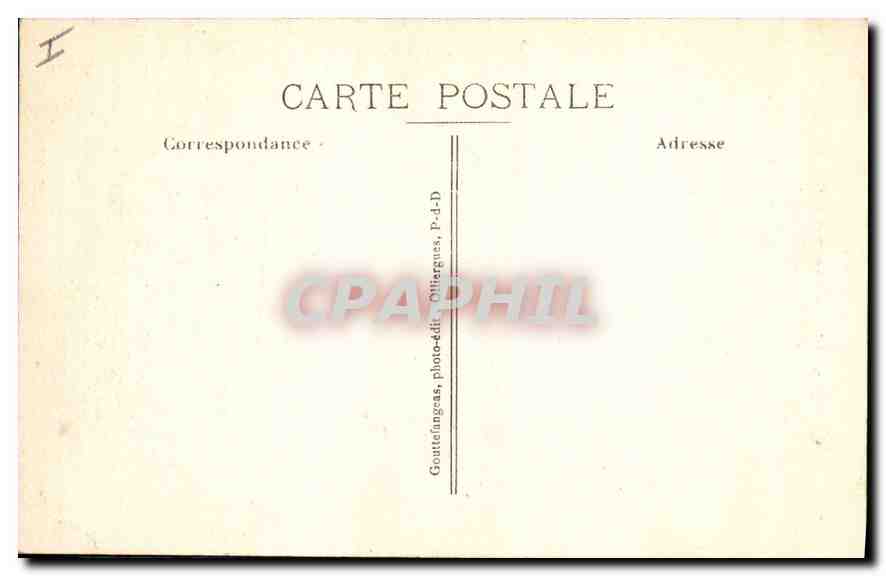 CPA Chateau de Tournoel  — Rückseite
