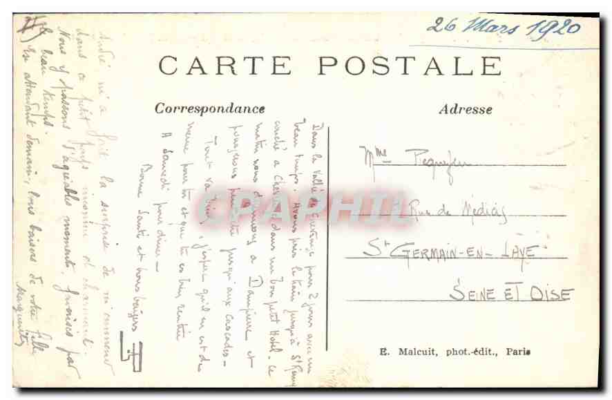 Abbaye des VAUX-de-CERNAY (S.-et-O.) — Aile Nord — E.M. — Verso