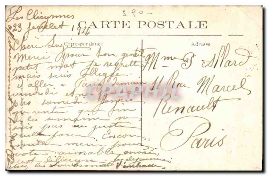 CPA Abbaye des Vaux de Cernay  — Verso