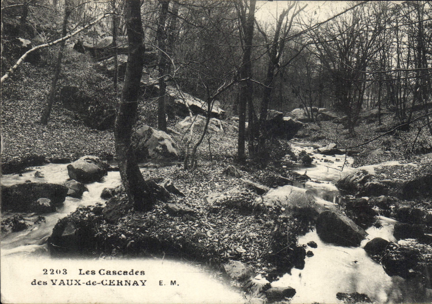 Les Cascades — Vaux-de-Cernay — E.M. n°2203 - Recto