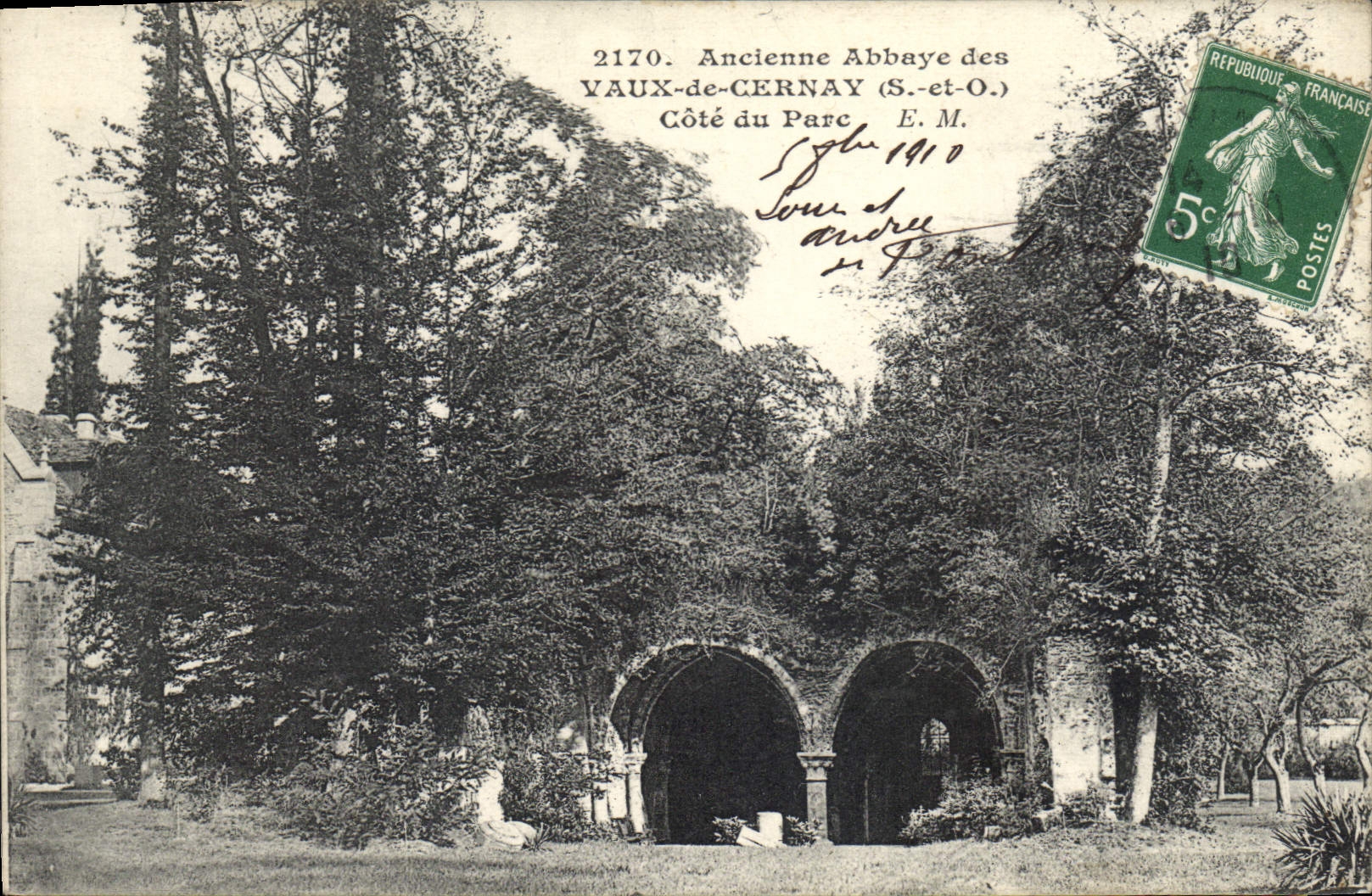 Ancienne Abbaye des Vaux-de-Cernay (S.-et-O.) — Côté du Parc — E. Maleuit, Phot. Édit. Paris, n° 2170