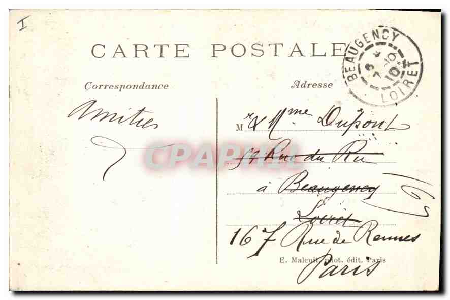 Ancienne Abbaye des Vaux-de-Cernay (S.-et-O.) — Côté du Parc — E. Maleuit, Phot. Édit. Paris, n° 2170 — Verso