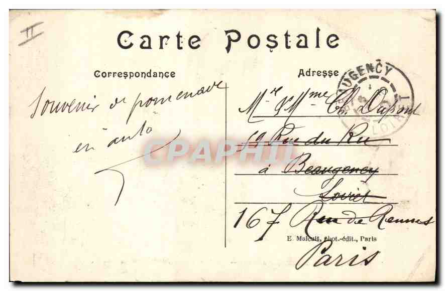 CPA Vaux de Cernay le Pont des Marechaux  — Verso