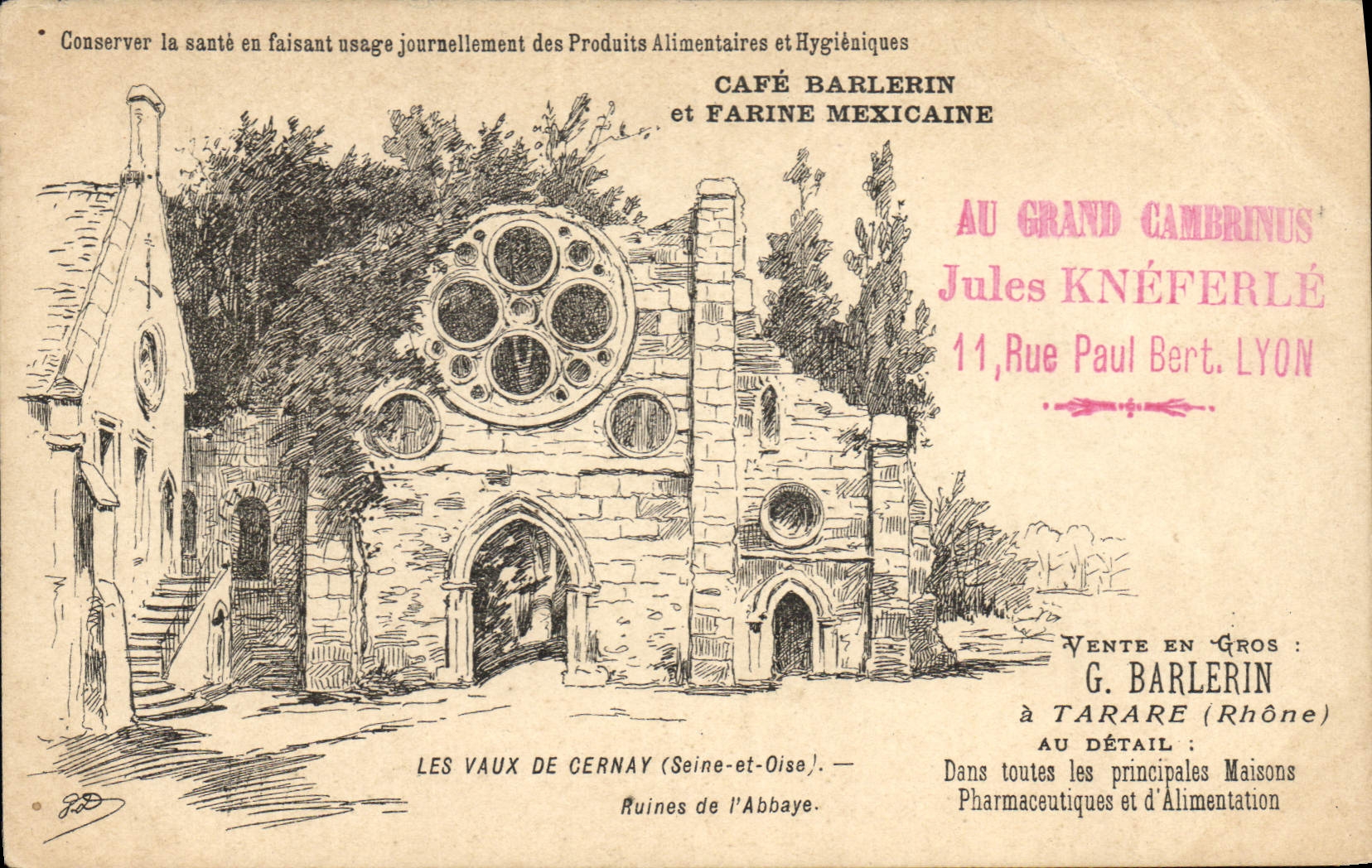 Les Vaux de Cernay (Seine-et-Oise) — Ruines de l'Abbaye — G. Barlerin, Tarare (Rhône)