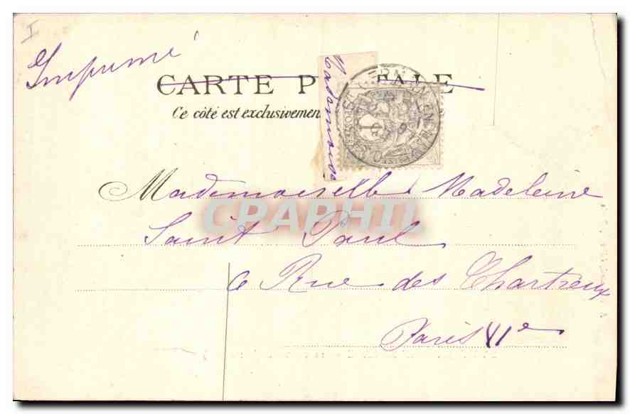 Saint-Germain-en-Laye — Le Château (la terrasse) — A. Brossard, éditeur, Paris — Verso