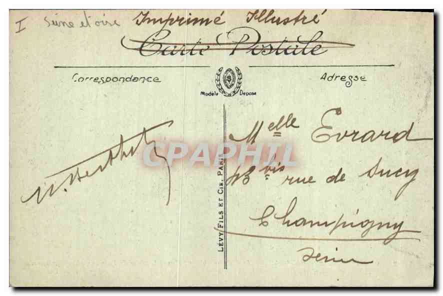 CPA Saint Germain en Laye le chateau ou fut presente le traite de Paix aux plenipotentiaires  — Verso