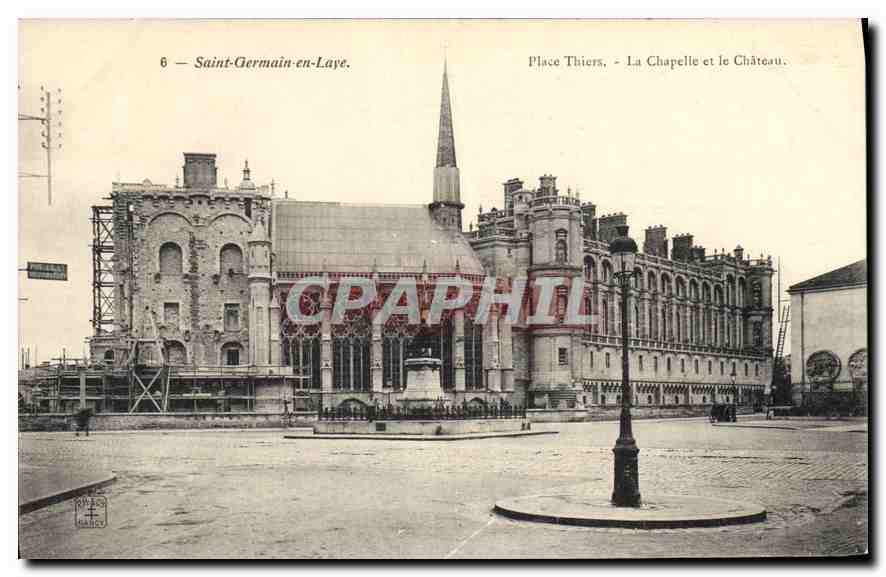 CPA Saint Germain en Laye Place Thiers la Chapelle et le Chateau 