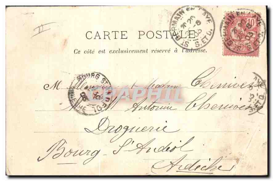 CPA Saint Germain en Laye le Chateau la Chapelle et statue Thiers — Reverso