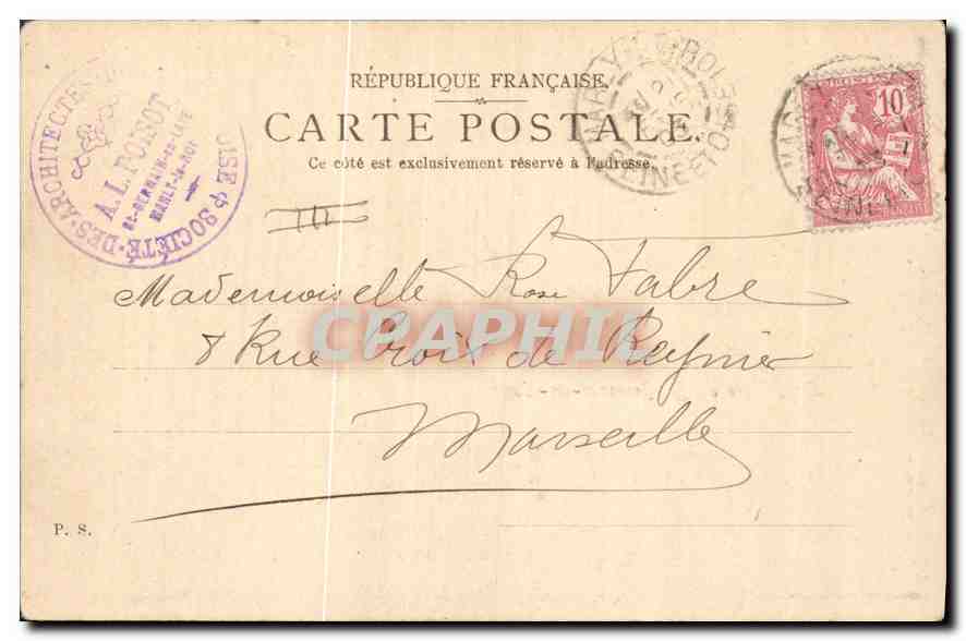 La Mairie de St. Germain-en-Laye — vue du canal — éditeur P. S. à D., n° 701 — Reverso
