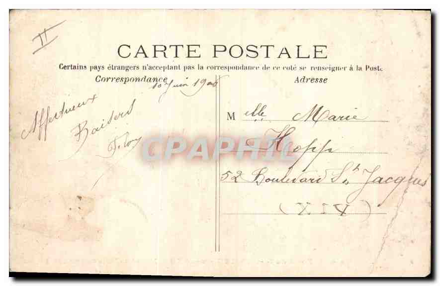 CPA Foret de Saint Germain en Laye Maison d'Education des Loges  — Verso