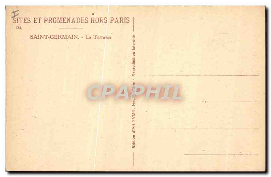 CPA Sites et Promenades Hors Paris Saint Germain la Terrasse  — Verso