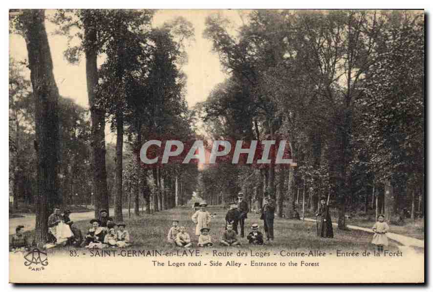 CPA Saint Germain en Laye Route des Loges Contre Allee Entree de la Foret 