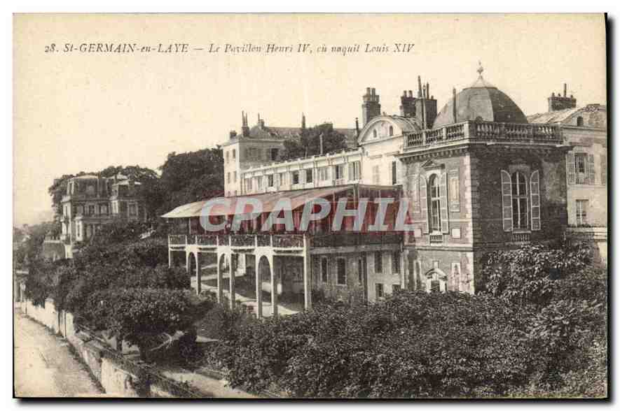 St-GERMAIN-en-LAYE — Le Pavillon Henri IV, où naquit Louis XIV — Imp. Piolet 'L'Abellie', Asnières-Paris