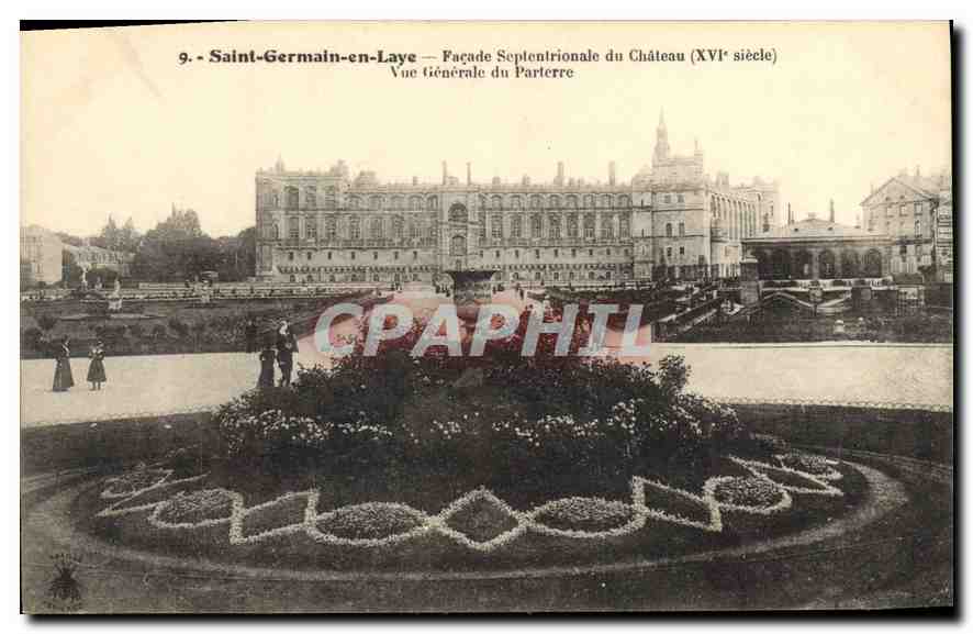 CPA Saint Germain en Laye Facade Septentrionale du chateau XVI siecle vue generale du Parterre 