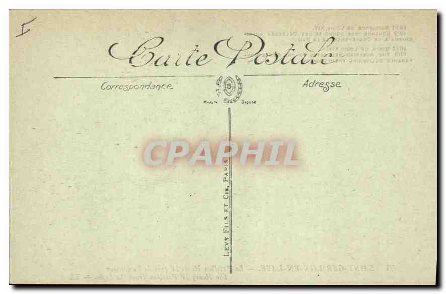 CPA Saint Germain en Laye le Pavillon Henri IV pris de l'ascenseur  — Verso
