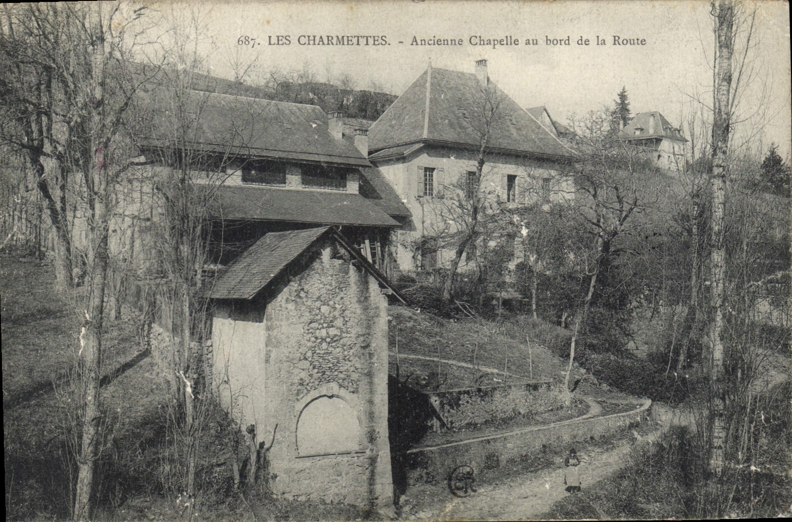 CPA Les Charmettes Ancienne Chapelle au Bord de la Route 