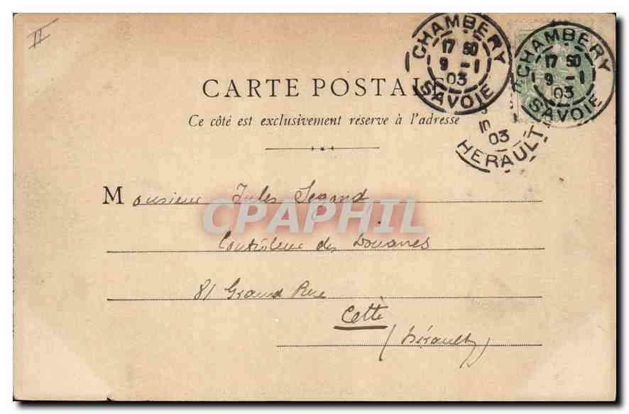 CPA Chambery les Charmettes Salle a Manger  — Rückseite