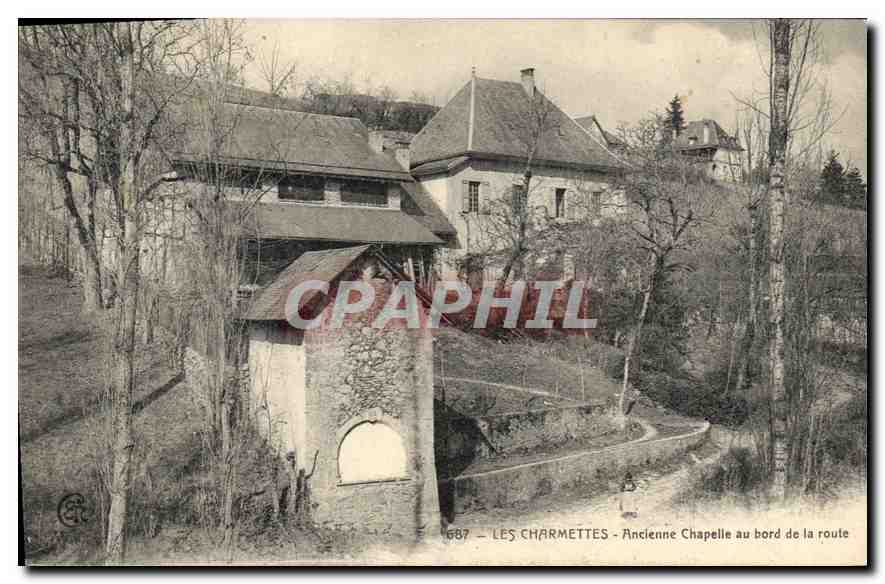 CPA Les Charmettes Ancienne Chapellel au bord de la route 