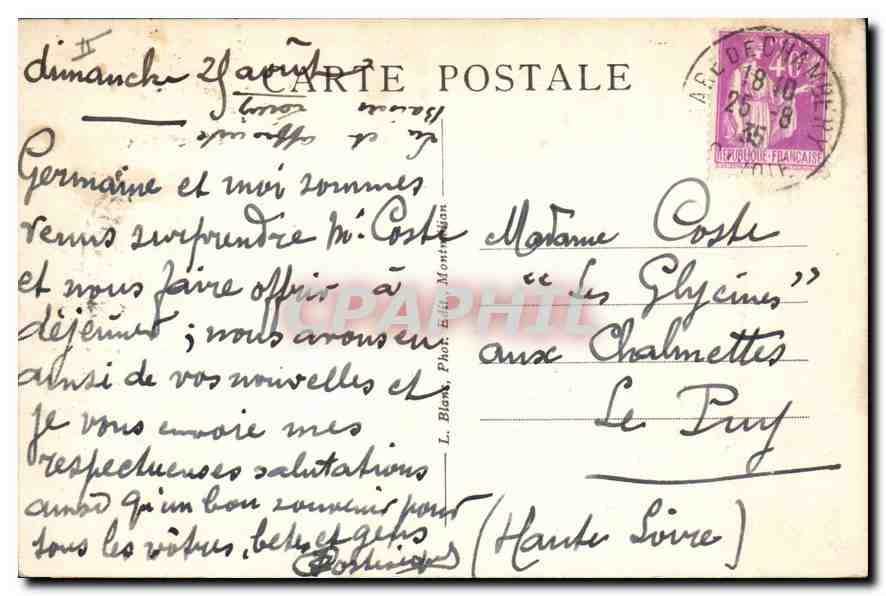 CPA Savoie Tourisme Chambery les Charmettes Cette Maison rendue celebre par le Sejour de JJ Rousseau — Rückseite