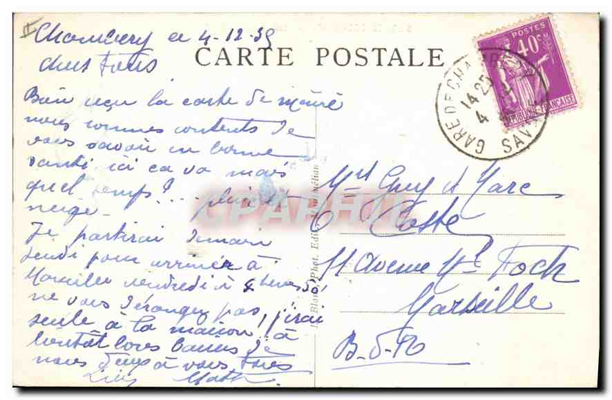 CPA Savoie Tourisme Chambery les Charmettes Celebre Habitation de JJ Rousseau de Mme de Warens Maiso — Rückseite