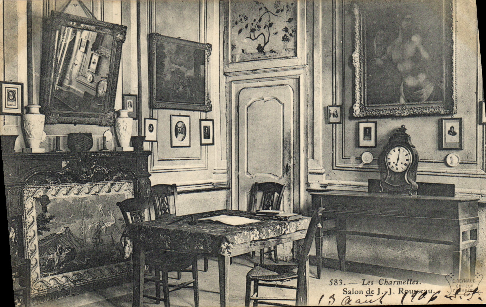 CPA Les Charmettes Salon de JJ Rousseau 