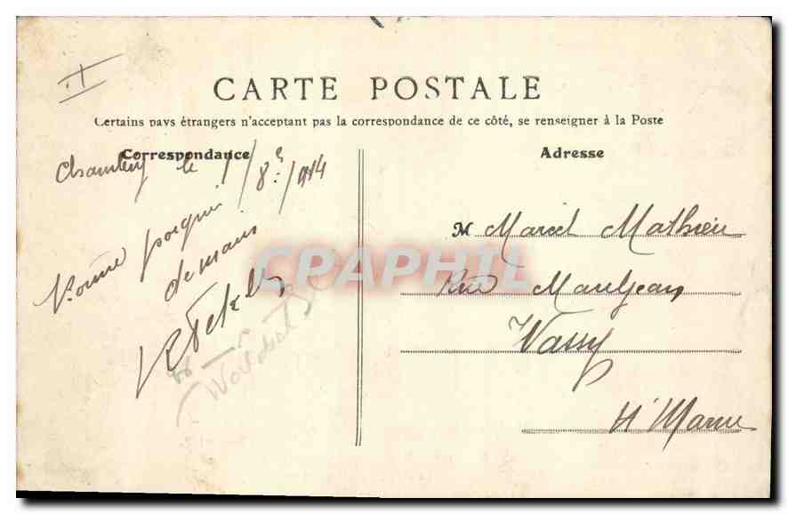 CPA Environs de Chambery la Maison des Charmettes  — Rückseite
