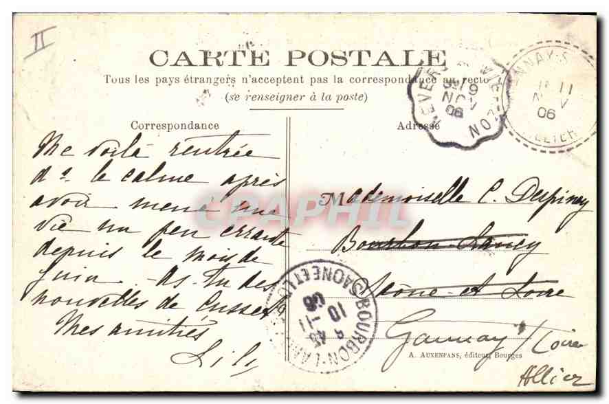 CPA Meillant Cher le Chateau Cote Est et Chapelle  — Rückseite