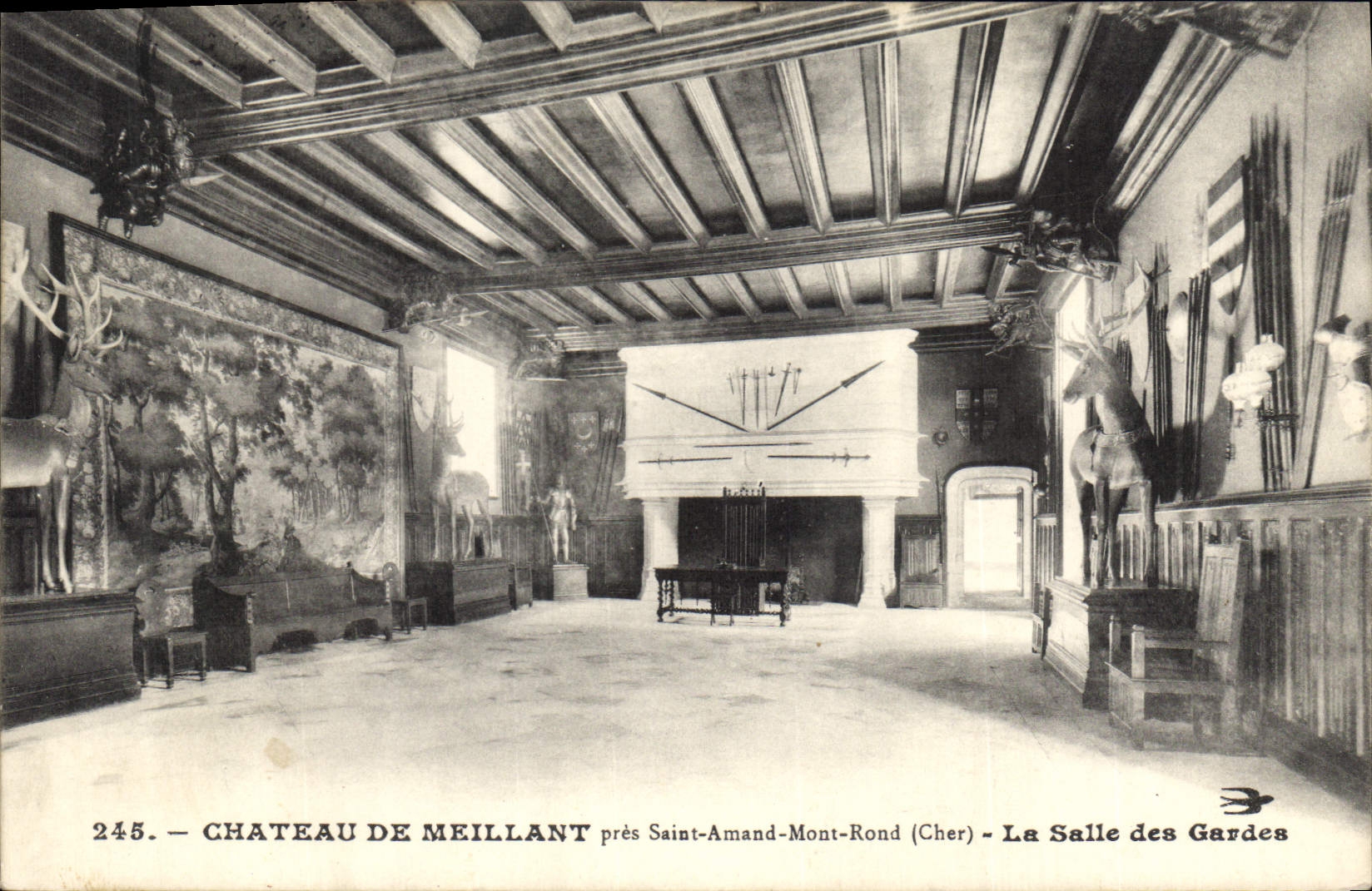 Château de Meillant — La Salle des Gardes — Éditeur anonyme, n° 245