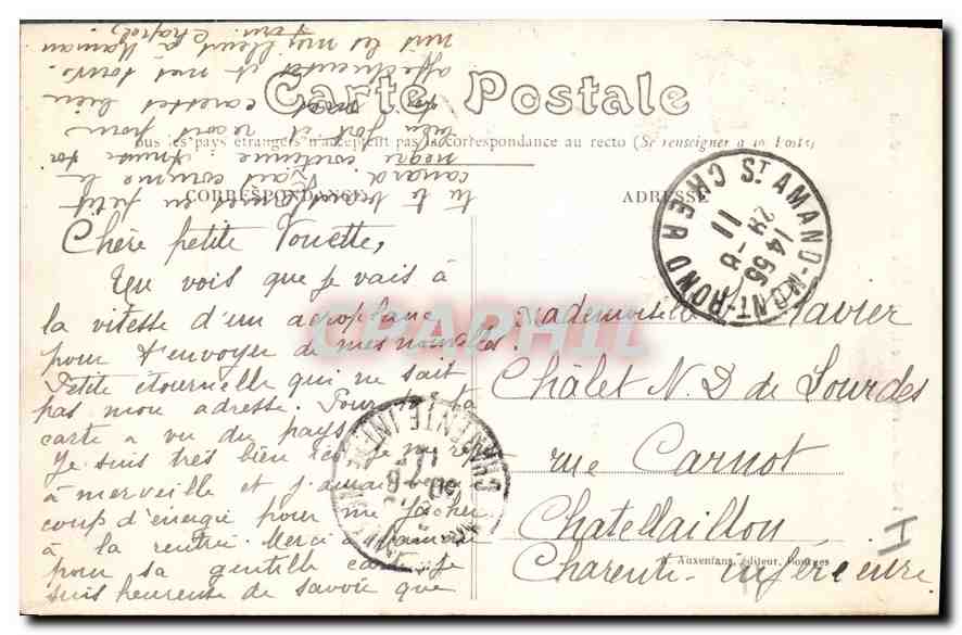 CPA En Berry Meillant le Chateau Cote Ouest  — Rückseite