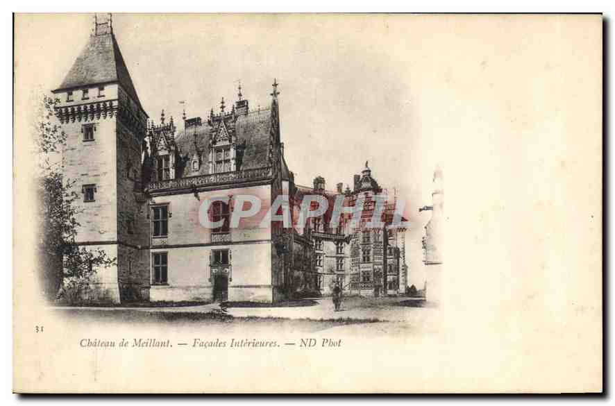 CPA Chateau de Meillant Facades Interieures 