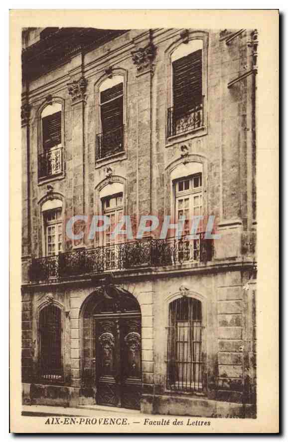 AIX-EN-PROVENCE — Faculté des Lettres — Édit. Jaecoul