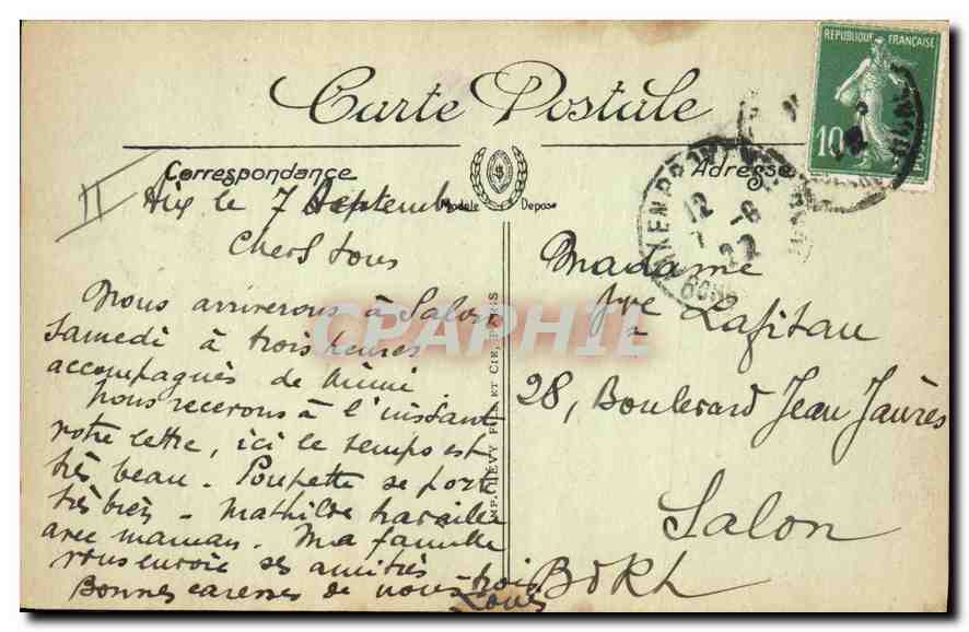 Aix-en-Provence — École des Arts et Métiers — LL. — Selecta — Verso