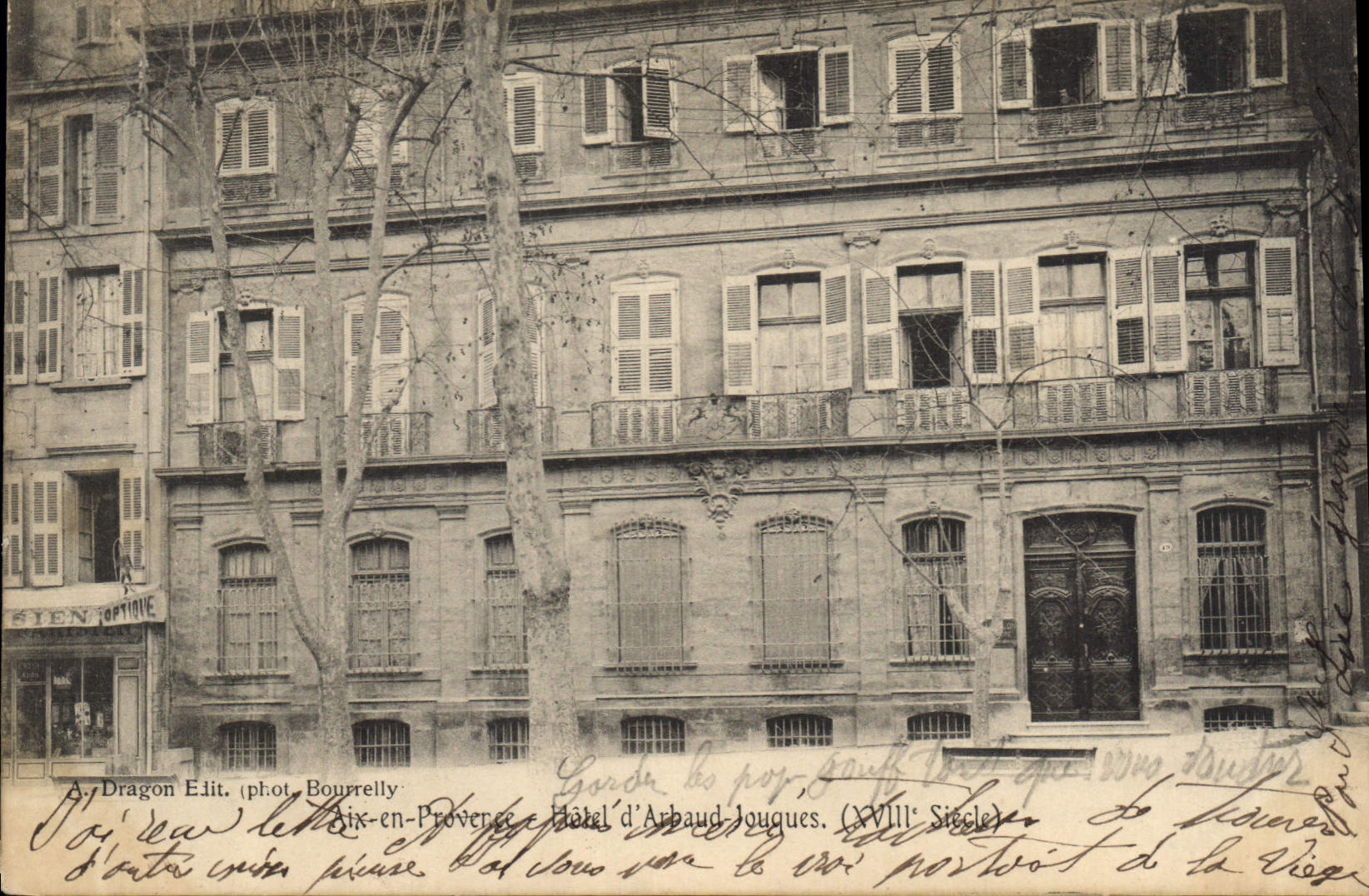 Six-en-Provence — Hôtel d'Arbaud-Jouques (18. Jahrhundert) — A. Dragon Éditeur, phot. Bourprelly