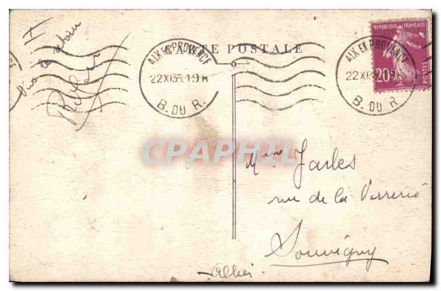 Aix — Hôtel du Roy René — Édition Paul Maurel — Verso
