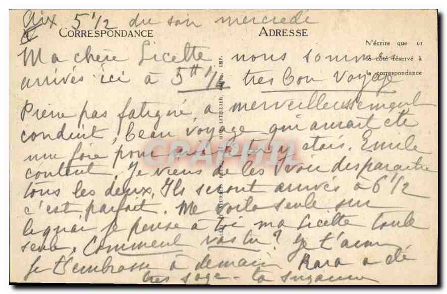 Aix-en-Provence — Vieille Porte à Cariattides — Hôtel d'Espagnet — Cours Mirabeau — Li — Verso
