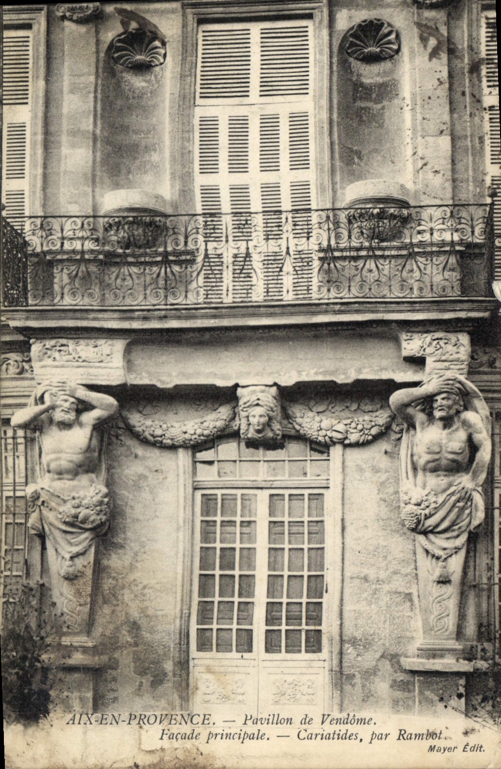 AIX-EN-PROVENCE — Pavillon de Vendôme — Façade principale — Cariatides, par Rambo