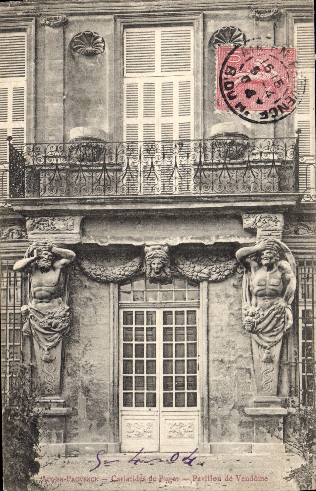 Aix-en-Provence — Cariatides de Puget — Pavillon de Vendôme