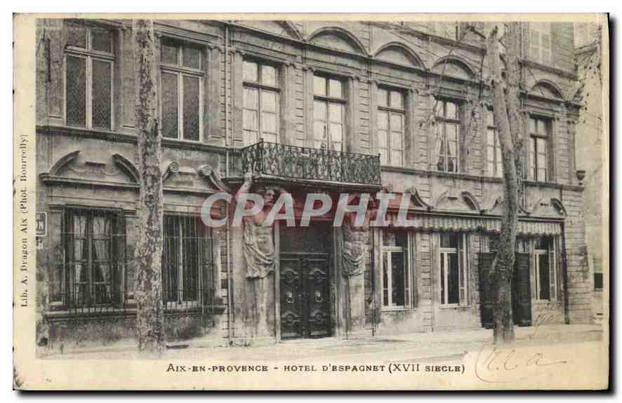 Aix-en-Provence - Hôtel d'Espagnet (XVIIe siècle) — Lib. A. Dragon (Phot. Aix) — n° 5
