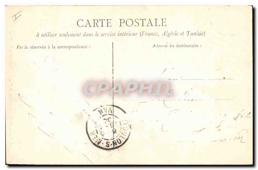 CPA Aix en Provence Cariatides de Puges Pavillon de Vendome  — Rückseite