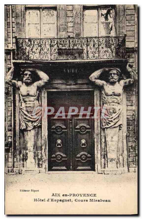 Hôtel d'Espagnet, Cours Mirabeau — Aix-en-Provence — Publisher Ripert