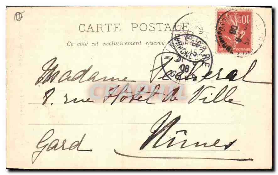 Aix-en-Provence — Porte de l'Hôtel d'Arlatan, par Toro XVIIe siècle — A. Dragon, édit. — Verso