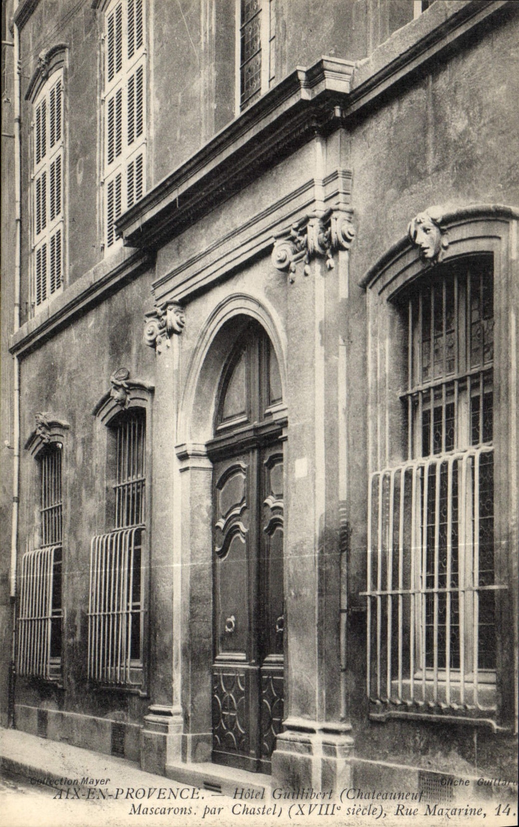 Aix-en-Provence — Hotel Guillibert (18. Jahrhundert), Rue Mazarine, 14 — von Chastel